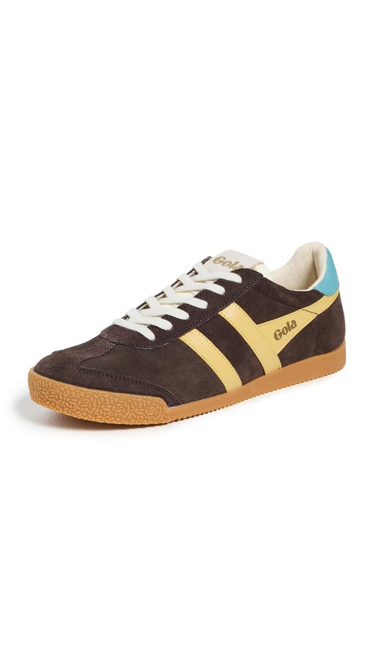 GOLA WOMEN'S ELAN SNEAKERS, MOCHA/POLLEN/OCEAN, 6.5 MEDIUM US